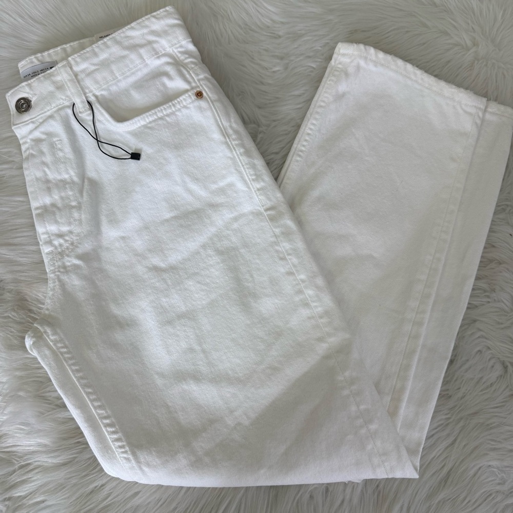 Zara Relaxed Rigid White Denim Jeans Size 2 NwT - Picture 4 of 6